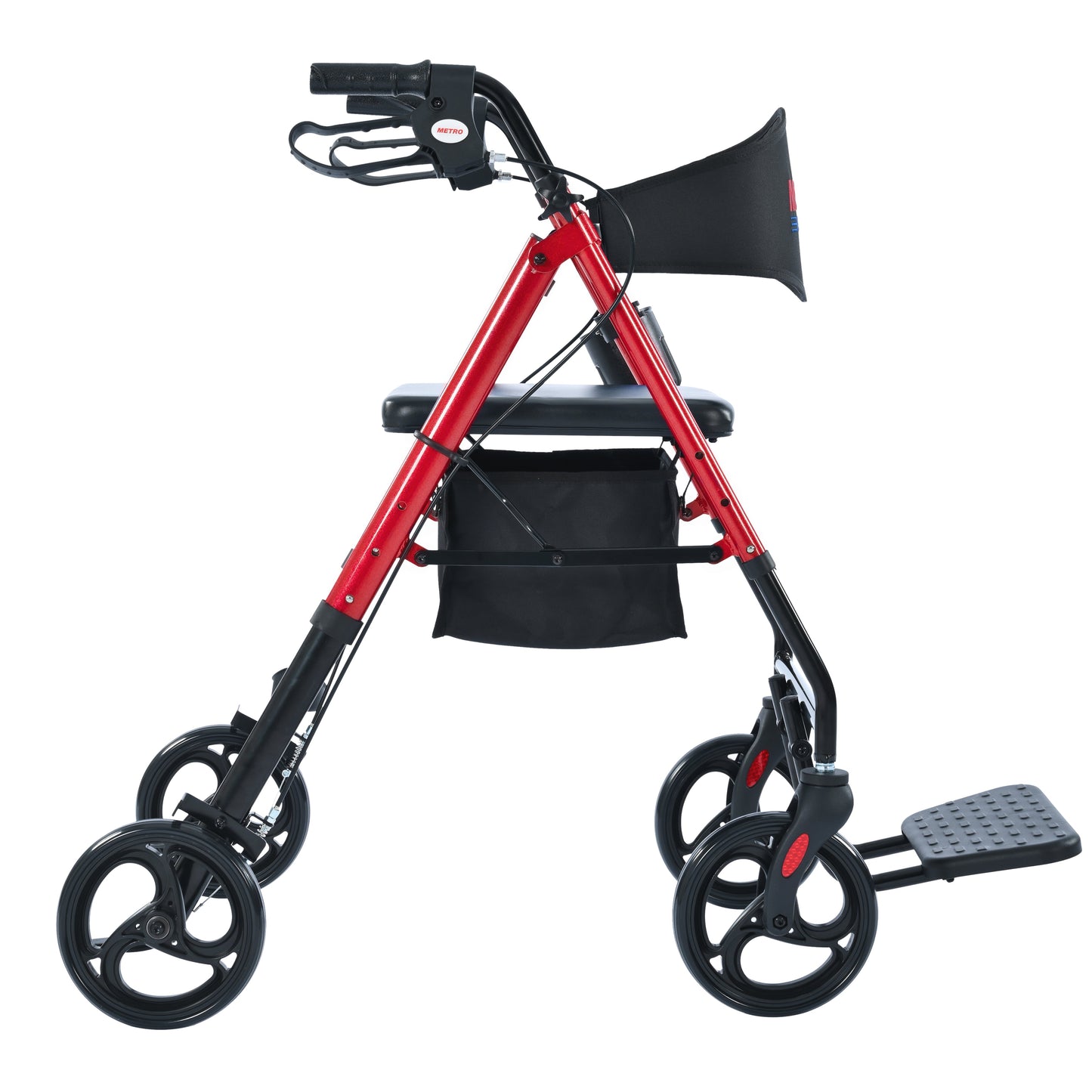 Metro Mobility M913P 2-in-1 Rollator and Transport Wheelchair