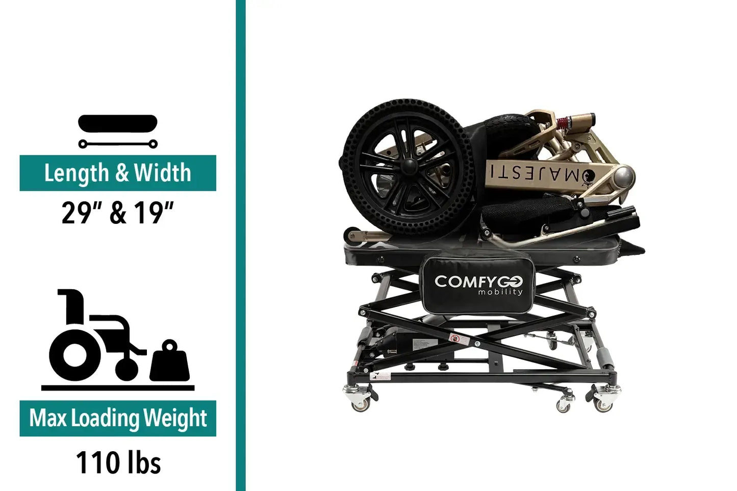 ComfyGo Lift Portable Lift for Electric Wheelchairs and Scooters