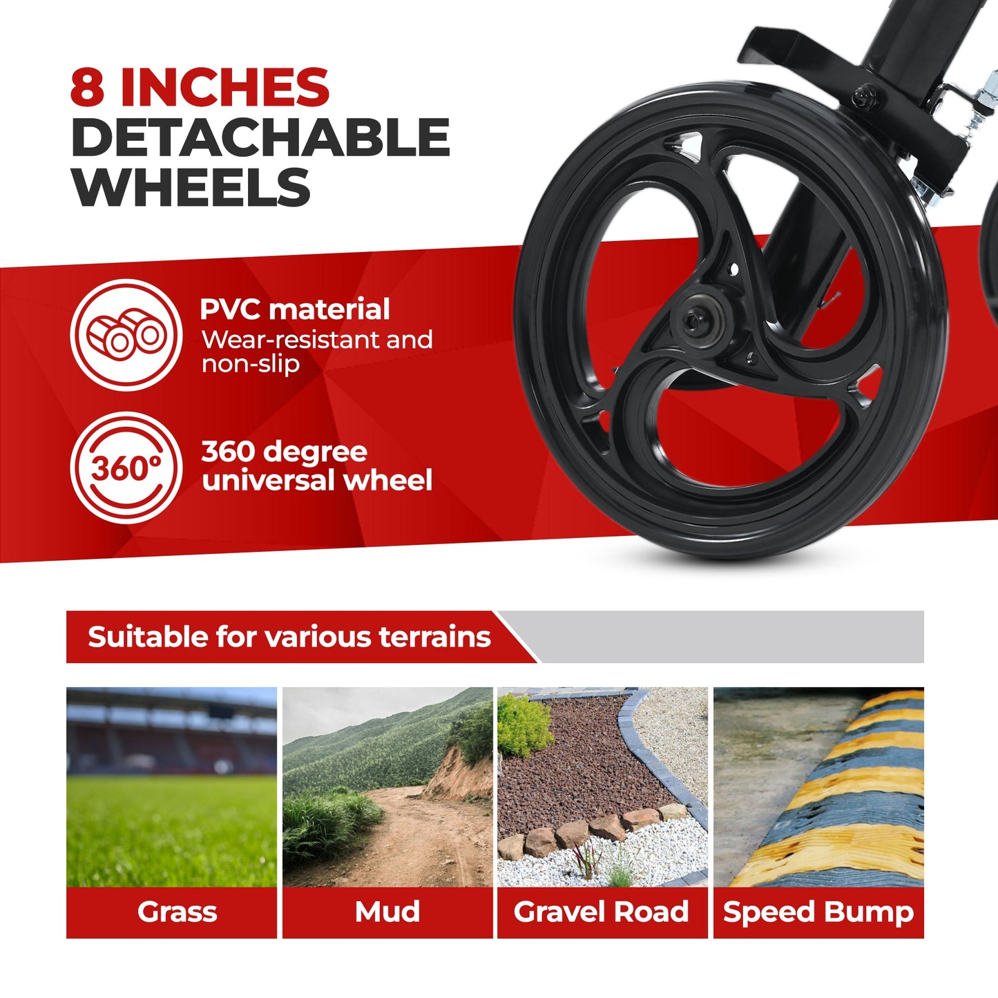 Metro Mobility M913P 2-in-1 Rollator and Transport Wheelchair