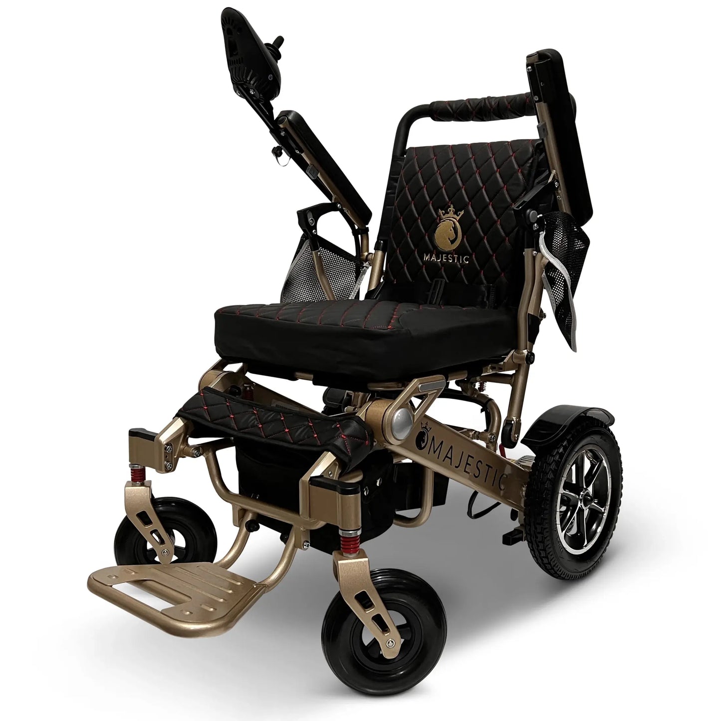 ComfyGo Majestic IQ-7000 Automatic Folding Electric Wheelchair - 350lbs Weight Capacity, Anti Flat Tires For Seniors
