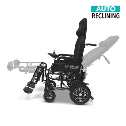 ComfyGo X-9 Electric Wheelchair, Automatic Reclining Backrest & Lifting Leg Rests