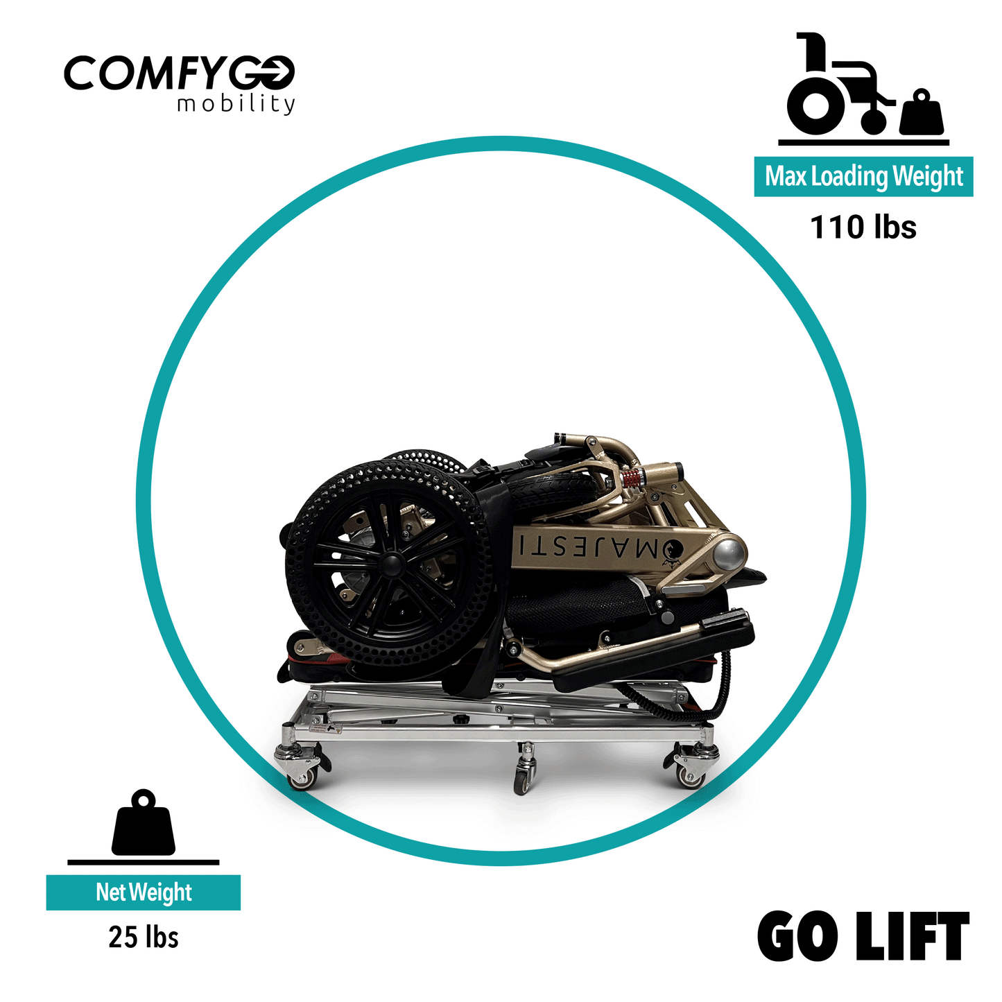 ComfyGo Lift Portable Lift for Electric Wheelchairs and Scooters